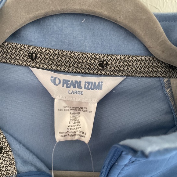 NWT Pearl Izumi Barrier Jacket Blue Women's Large Cold Thermal Full Zip Cycling‎ - Picture 5 of 7